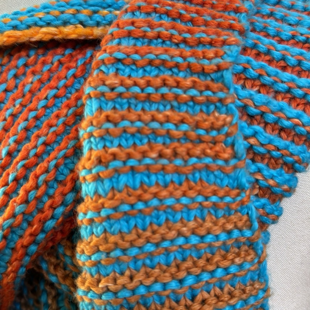 Luxury Stroller Baby Blanket HAND KNIT in Israeli Mako Cotton NEW & READY2GIFT - Picture 3 of 5